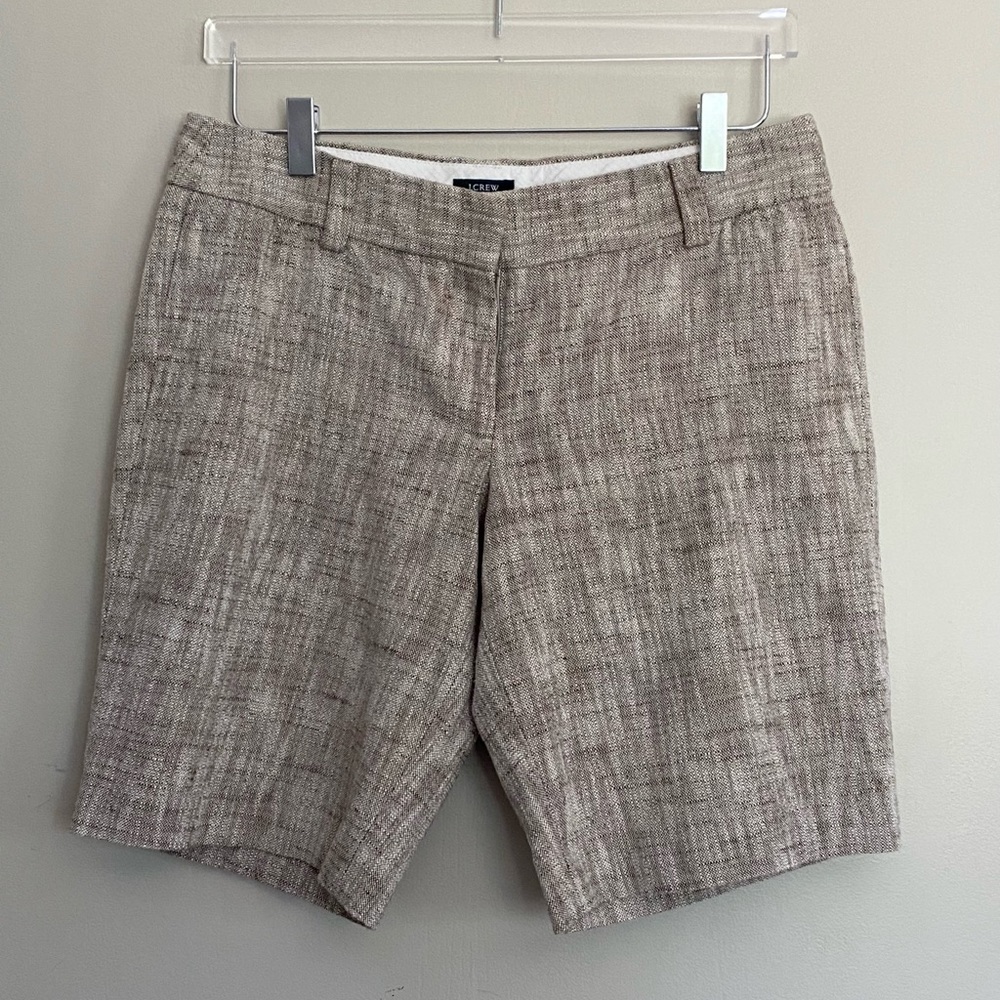 J Crew, Black Label, Linen Blend Dress Shorts